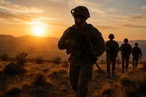 Soldiers at Sunset