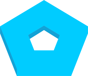 Pentagon Background Blue