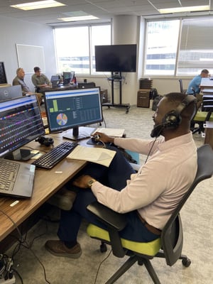 steve at his desk